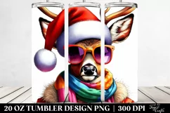 Whimsical Deer Portrait with Vibrant Colors | 20 oz Tumbler Product Image 2