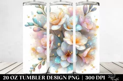 Abstract Pastel Shiny Freesia Tumbler Product Image 2
