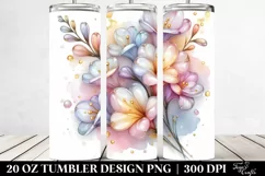 Abstract Pastel Shiny Freesia Tumbler Product Image 2