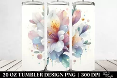 Abstract Pastel Shiny Freesia Tumbler Product Image 2
