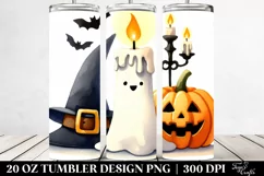Simple Funny Halloween Candle 20 Oz Tumbler Product Image 2
