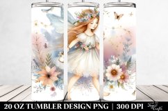 Whimsical Boho Fairy Clipart, Transparent 20 Oz Tumbler Product Image 2
