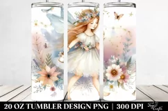 Whimsical Boho Fairy Clipart, Transparent 20 Oz Tumbler Product Image 2