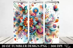Colorful Whimsical Watercolor | 20 oz Tumbler Product Image 2
