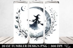 Simple Witch Watercolor Image | 20 oz Tumbler Product Image 2