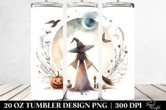 Simple Witch Watercolor Image | 20 oz Tumbler Product Image 2