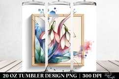 Wooden Small Stained Snowdrop 20 Oz Tumbler Product Image 2
