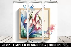 Wooden Small Stained Snowdrop 20 Oz Tumbler Product Image 2