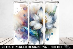 Wooden Small Stained Snowdrop 20 Oz Tumbler Product Image 2