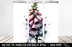 20 Oz Tumbler Sublimation | Material Floral Splash Design Product Image 2