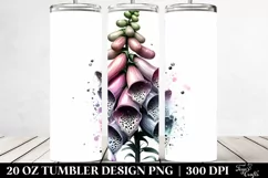 20 Oz Tumbler Sublimation | Material Floral Splash Design Product Image 2
