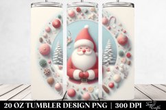 Pastell Santa Christmas Clipart 20 Oz Tumbler Product Image 2