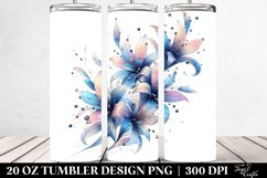 Lobelia Design Artwork, Transparent 20 Oz Tumbler Product Image 2