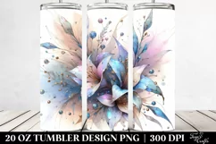 Abstract Shiny Lobelia Clipart, Transparent 20 Oz Tumbler Product Image 2