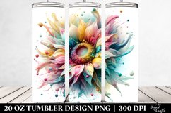 Vibrant Pastel Sunflower Tumbler Product Image 2