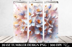 Glossy Narcissus Clipart, Transparent 20 Oz Tumbler Product Image 2