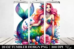Funny Mermaid in Style | 20 oz Tumbler Product Image 2
