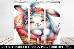 Colorful Boho Smiling Baby Rabbit 20 Oz Tumbler Product Image 2