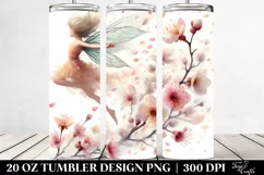 20 Oz Tumbler Sublimation | Fairy Tumbling Spring Petals Product Image 2