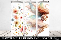 20 Oz Tumbler Sublimation | Fairy Tumbling Spring Petals Product Image 2