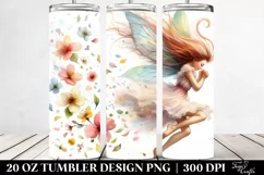 20 Oz Tumbler Sublimation | Fairy Tumbling Spring Petals Product Image 2