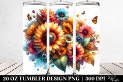 Colorful Sunflower Glossy Petals | 20 oz Tumbler Product Image 2