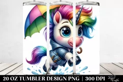 Expressive Unicorn Watercolor 20 Oz Tumbler Product Image 2