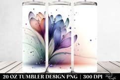 Abstract Pastel Glossy Crocus Tumbler Product Image 2