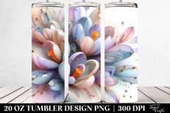 Abstract Pastel Glossy Crocus Tumbler Product Image 2