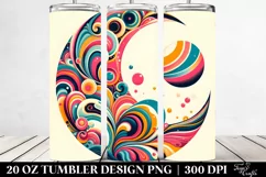 Vibrant Retro Half Moon Whimsical | 20 oz Tumbler Product Image 2