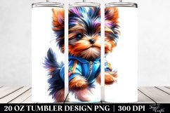 Expressive Yorkshire Terrier Jumping 20 Oz Tumbler Product Image 2