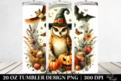 Retro Halloween Owl | 20 oz Tumbler Product Image 2