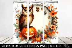 Retro Halloween Owl | 20 oz Tumbler Product Image 2