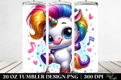 Cute Baby Unicorn Dancing | 20 oz Tumbler Product Image 2