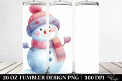 Whimsical Snowman Clipart, Transparent 20 Oz Tumbler Product Image 2
