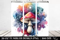 Magical Celestial Mushroom Clipart, High-Res 20 Oz Tumbler Product Image 2