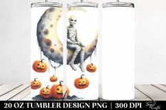 Simple Halloween Mummy Moon | 20 oz Tumbler Product Image 2