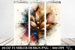Stained Snowdrop,Golden Accents | 20 Oz Tumbler Product Image 2