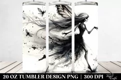 Watercolor Gothic Fairy Clipart, Transparent 20 Oz Tumbler Product Image 2