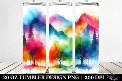 Vibrant Rainbow Trees Abstract | 20 oz Tumbler Product Image 2