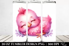 Watercolor Smiling Chicken Carusell Tumbler Product Image 2