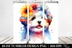 Cute Dog on White Background | 20 oz Tumbler Product Image 2