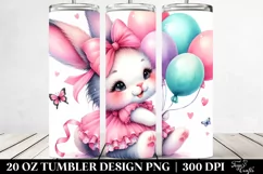 Smiling Rabbit Balloons | 20 Oz Tumbler Product Image 2
