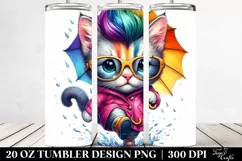 Cute Baby Cat Running | 20 oz Tumbler Product Image 2