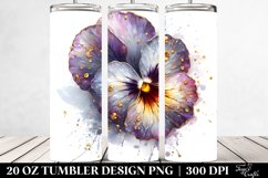 Pansy Golden Splash Tumbler Product Image 2