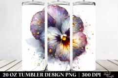 Pansy Golden Splash Tumbler Product Image 2
