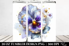 Pansy Golden Splash Tumbler Product Image 2