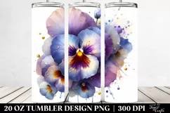 Pansy Golden Splash Tumbler Product Image 2