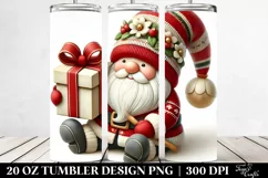 Cute Gnome with Giftbox 20 Oz Tumbler Product Image 2