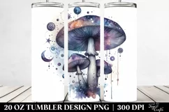 Detailed Celestial Mushroom Splash | 20 oz Tumbler Product Image 2